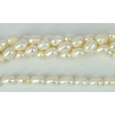 Fresh Water Pearl 10-11x14mm Rice strand 25 pearls
