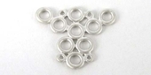 Sterling Silver plt Connecter Circles 18.5x15mm 2p-findings-Beadthemup