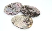 Agate Slice dyed Purple app 55x40mm EACH BEAD-beads incl pearls-Beadthemup