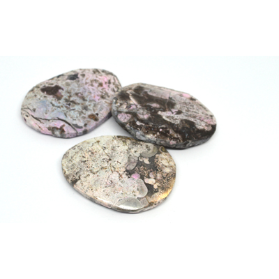 Agate Slice dyed Purple app 55x40mm EACH BEAD