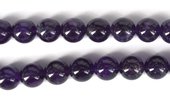 Amethyst dark polished Round 12mm strand 33 beads-beads incl pearls-Beadthemup