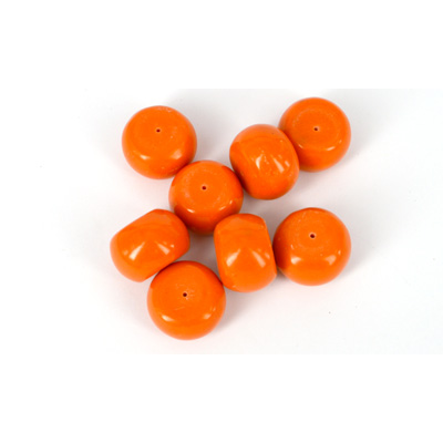 Coral AAA Orange Large rondel 27x18mm EACH BEAD