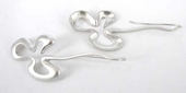 Sterling Silver plt Sheppard 3 petal 45mm pair-findings-Beadthemup