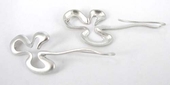 Sterling Silver plt Sheppard 3 petal 45mm pair-findings-Beadthemup