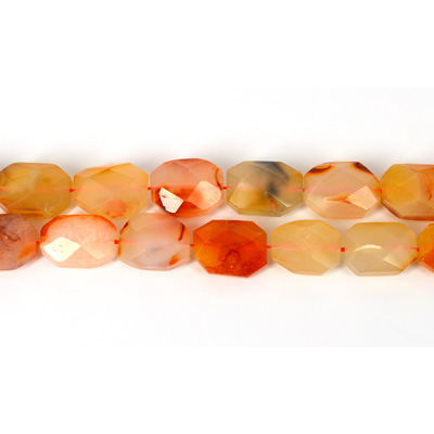 Carnelian Fac.Nugget 23x18mm str 17 beads