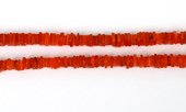 Carnelian Pol.Square Heshi 4mm str app 300 beads-beads incl pearls-Beadthemup