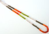 Multi stone Pol.Round 4.5mm str 100 beads-beads incl pearls-Beadthemup