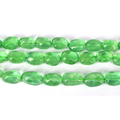 Flourite Green Pol.Nugget 22x15mm str 20 beads