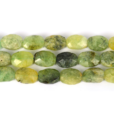 Prehnite Fac.flat oval 24x18mm str 17 beads