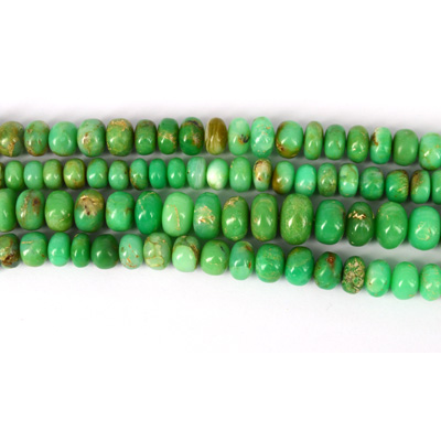 Chrysophase Pol.Rondel app 9x5mm str 59 beads