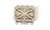 Sterling Silver Clasp CZ  26x18mm 4 strand