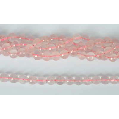 Rose Quartz Fac.Round 10mm str 40 beads