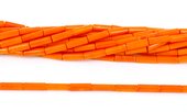 Coral Orange Tube app 4x9mm str app 48 beads-beads incl pearls-Beadthemup