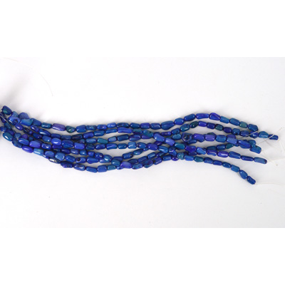 Coral Tanzanite blue stick 4x7mm 1/2 str 23 beads