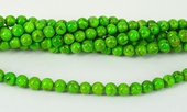 Mohave A Green Turquoise 6mm round beads per strand 66-beads incl pearls-Beadthemup