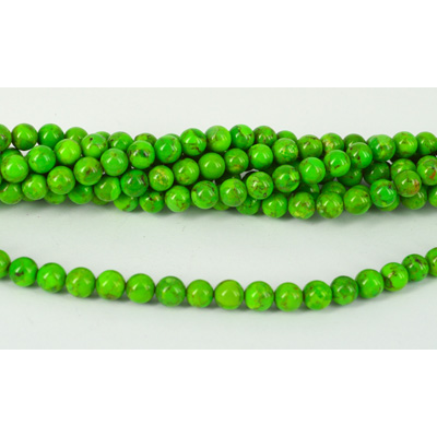 Mohave A Green Turquoise 6mm round beads per strand 66