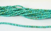 Turquoise A Natural China Polished round 4mm beads per strand 100-beads incl pearls-Beadthemup