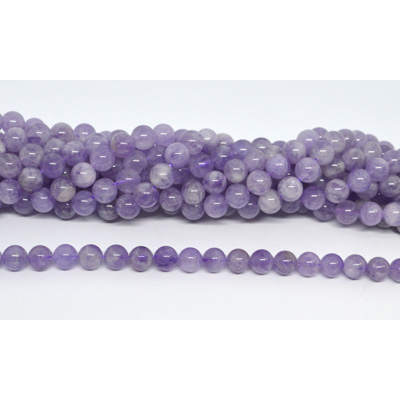 Lavender Amethyst Polished Round 8mm str 45 beads