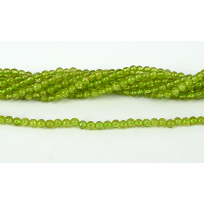 Peridot Pol.round 4mm str 103 beads