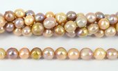 Fresh Water Pearl Pink Baroque App 16x20mm str 18 pearls-f.w.pearls from $100-Beadthemup