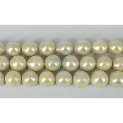 Fresh Water Pearl White Baroque/Round app 12-16mm str 24 Pearls