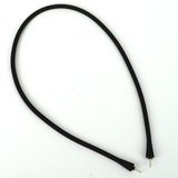 Silica Rubber Necklace with Rhodium plate Brass Pin 40cm-silver, rhodium and gold plate-Beadthemup
