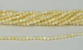 Mother of Pearl Fac.Round 4-5mm str 89 beads-beads incl pearls-Beadthemup