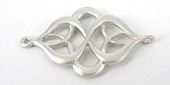 Sterling Silver plt Connecter Oriental 20x31mm 2 pack-findings-Beadthemup