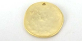 16ct Gold plt Pendant Round 18mm 2 pack-findings-Beadthemup