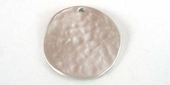 Rhodium plate Pendant Round 18mm 2 pack-findings-Beadthemup