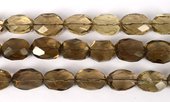 Smokey Quartz Fac.Nugget Light app 24x18mm str 18 beads-beads incl pearls-Beadthemup