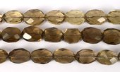 Smokey Quartz Fac.Nugget Light app 24x18mm str 18 beads-beads incl pearls-Beadthemup