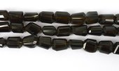 Smokey Quartz Fac.Nugget Dark app 16x12mm str 26 beads-beads incl pearls-Beadthemup