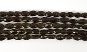 Smokey Quartz Fac.Barrel app 9x7mm str 30 beads-beads incl pearls-Beadthemup