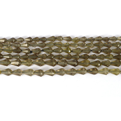 Smokey Quartz Fac.Drop app 5x4mm str app 83 beads