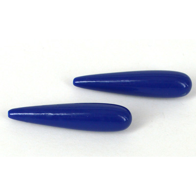 Shell based Pearls Blue Briolette 10x38mm PAIR