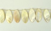Mother of Pearl Drop strand 44x20mm drop 18 drops-beads incl pearls-Beadthemup