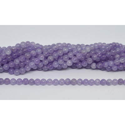 Lavender Amethyst Polished Round 6mm str 63 beads