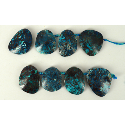 Shattuckite Australia Pol.Top drill free form drop app 33+mm EACH PIECE