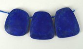 Lapis Matt Afgan Pol.Top drill free form drop app 48+mm EACH PIECE-beads incl pearls-Beadthemup