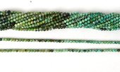 Turquoise shaded Fac.Round green 2mm str 146 beads-beads incl pearls-Beadthemup