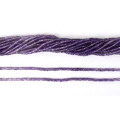 Amethyst Shaded Fac.Rondel 2x 1.5mm Strand