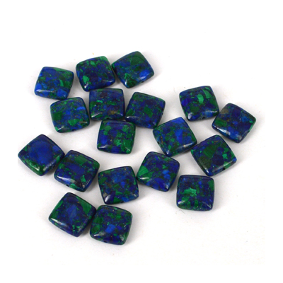 Azurite Recon.12mm Square pillow Bead EACH