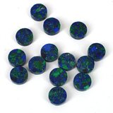 Azurite Recon.12mm Coin/Flat round pillow Bead EACH-3 ring modern gemstone 14k gold filled earrings-Beadthemup
