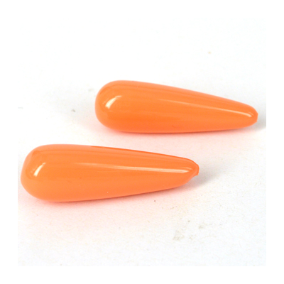 Shell Based Pearl 10 x30mm Briolette Apricot PAIR
