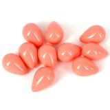 Shell Based Pearl 15 x20mm Briolette Apricot PAIR-beads incl pearls-Beadthemup