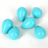 Shell Based Pearl 15 x20mm Briolette Aqua PAIR-beads incl pearls-Beadthemup