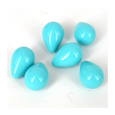 Shell Based Pearl 15 x20mm Briolette Aqua PAIR