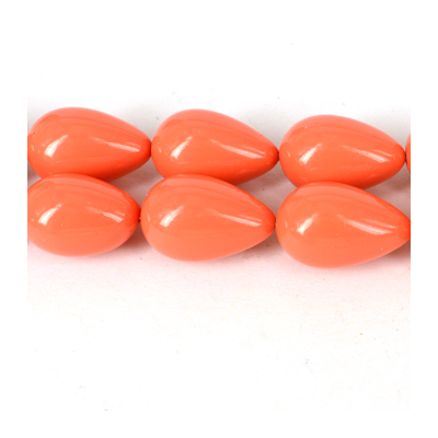 Shell Based Pearl 16 x25mm Teardrop Apricot PAIR