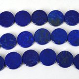 Lapis coin/flat round 20mm Each Bead-beads incl pearls-Beadthemup